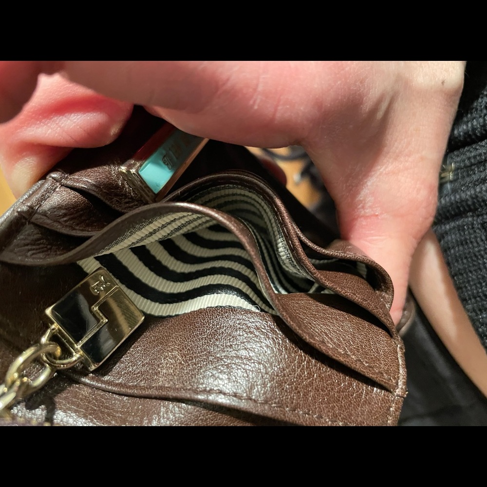 L.A.M.B. Multicolor Gradient Wallet with Signature Black & White Striped Lining. - Picture 5 of 11